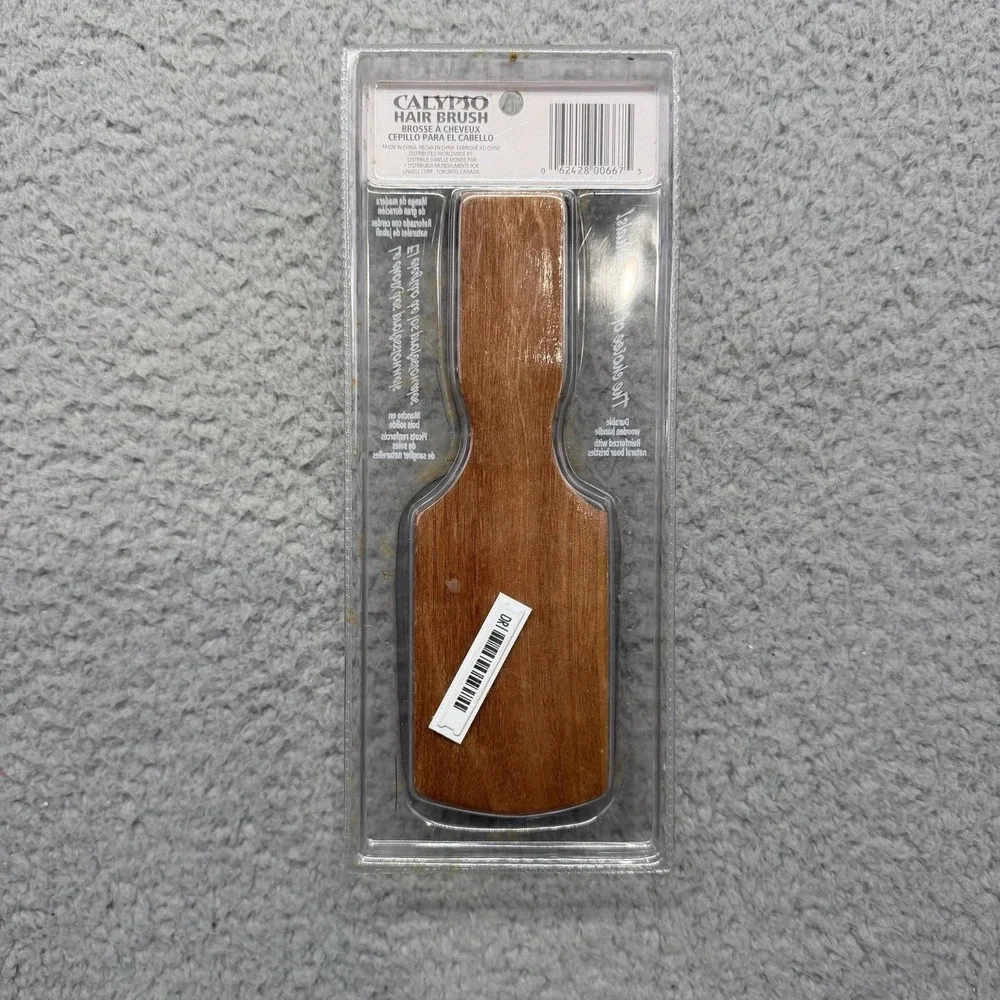 NIP African Gold 100% Boar Bristle Premium Wood Handle Calypso Hair Brush‎